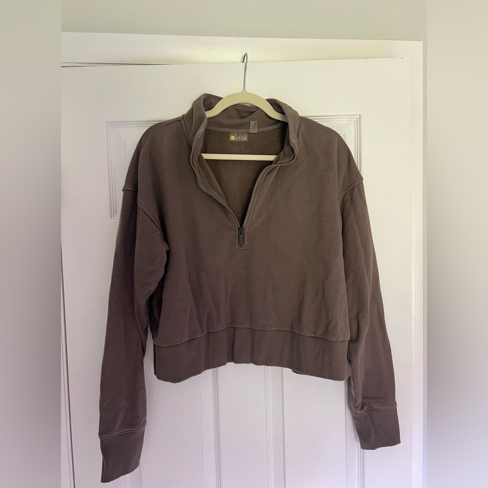 Zelle Women's Olive Quarter-Zip Pullover